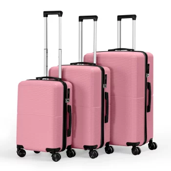 K1709 TSA Lock 3Pcs Luggage Set ABS Hardshell Travel Suitcase Luggage Bag With Silent Spinner Wheel 28 Inch Large Suitcase