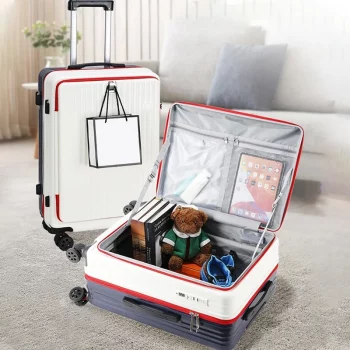 K1737 Opening Lid Large Deep Compartment Suitcase 28 Inch Large Capacity Luggage Multifunctional 20 Inch Boarding Box