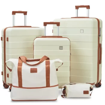 K1719 Travel Luggage Sets Hard Shell Lightweight Carry on Suitcase with Travel Bag