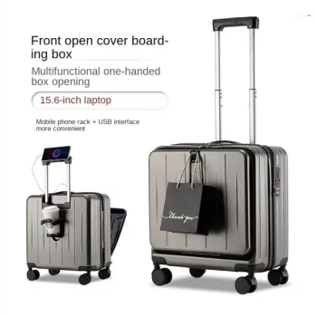 K1778 Boarding Case Front Opening Small Luggage Laptop Bag Suitcases Business Trolley Case