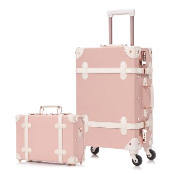 G01061Aluminum alloy frame retro suitcase set