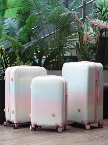 K2468 High-color Rainbow Gradient Color Luggage PC Multifunctional Boarding Box