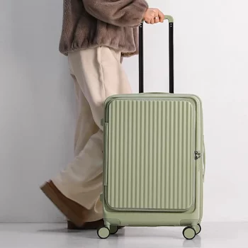 K2469 Opening Luggage Expandable Trolley Case Front Opening 20 inch Boarding Case Suitcase