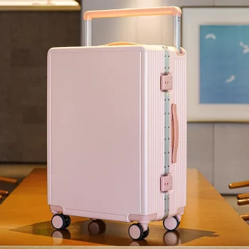 K2449 Wide Trolley Luggage 22/ 26 inch Travel Suitcases Aluminum Frame Pop-up Trolley Case