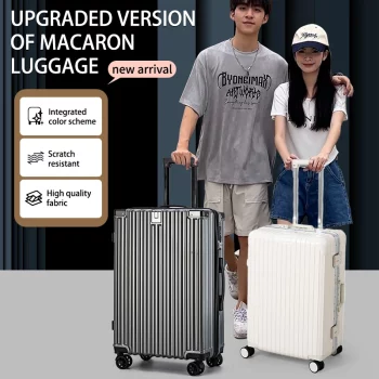 K2515 Female and Male Students Large Capacity Password Travel Leather Case