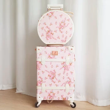 K2474 Vintage Suitcase Set of 3 Quality 20'' Cabin Bag with Wheels Travel Luggage