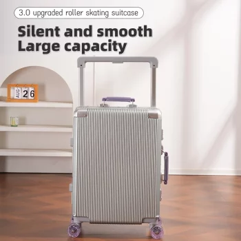 K2209 New Style Skate-Wheel Luggage, 24-inch Travel Suitcase, 20-inch Carry-On Suitcase