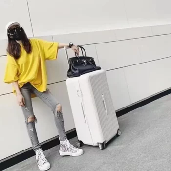 K2225 Large Capaci Thiened Zipper Travel Suitcase Women's Sli New Model Student Carry-On