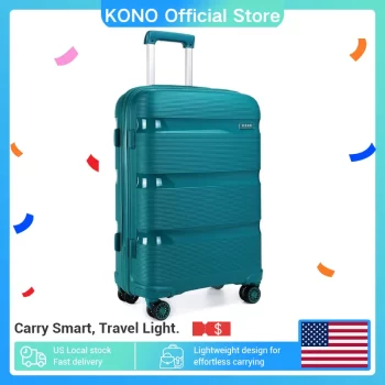 K2156 Medium Check in Luggage 66L TSA Lock Lightweight Polypropylene Hard Shell Suitcase