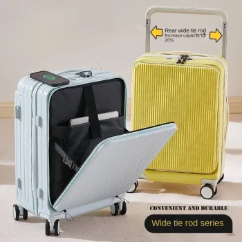 K2592 Suitcase Luggage Laptop Boarding Case USB Charging Trolley Case with Wheels Carry on Luggage