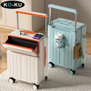 K2200 Trolley Luggage 28'' Large Size Suitcase Front opening Trolley Case 20'' Cabin Travel Bag