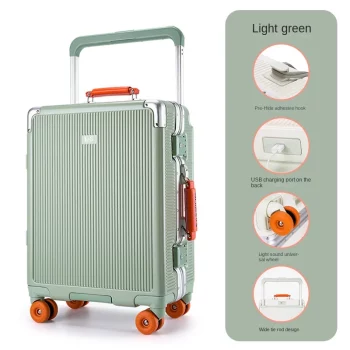 K2223 New Luggage /21/24/25 inch Large Capacity Suitcase Wide Tie Rods Trolley Case