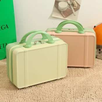 K2464 Travel Suitcase Retro Handbag 4 Inch Cosmetic Storage Bag Portable Lage