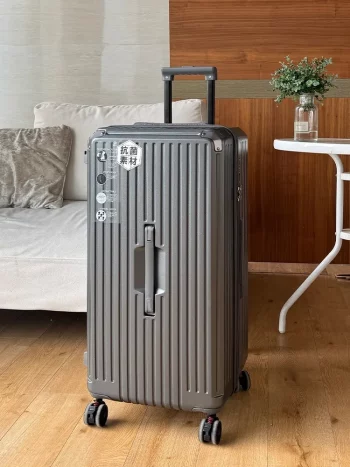 K2344 Large Size Luggage Explosion-proof Five Wheels Brake Travel Suitcase Thickened PC Material Zips Trolley Case