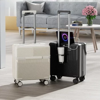 K2562 Front Opening Carry-On Suitcase Lightweight Travel Bag