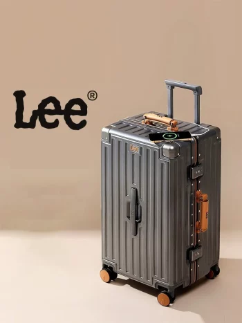 K2534 Large Size Travel Suitcase PC Aluminum Frame Trolley Case With Wheels