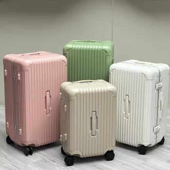 KF44354532 Luggage Small Carrying Case with Handle Combination Lock Light Tone Universal Wheel Travel Trolley Case