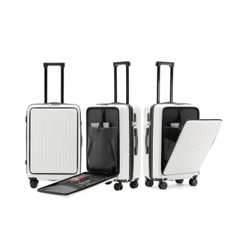 K2198 20 Inch Cabin Suitcase Front Opening Spinner Wheel Travel Rolling Luggage For Men Women Trolley Case