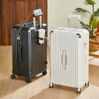 K2096 Luggage 20 inch |Cup Holder/Waterproof multifunctional Suitcase Hand Carry Large Capacity Universal Wheel Simple Suitcase