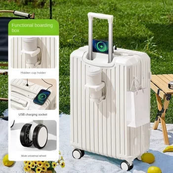 K2535 New Multi-function Suitcase USB Charging Cabin suitcase