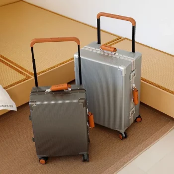 K2397 Wide trolley aluminum frame suitcase Womens boarding case20-inch new trolley case