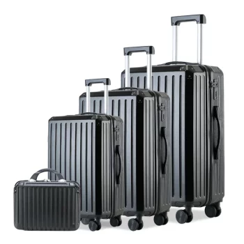 K2429 Multifunctional 3 or 4 Pieces Luggage Set TSA Lock ABS Suitcase with Spinner Wheels Large Trolley Case