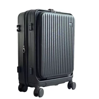 K2248 Large Capaci Side Opening Silent Expandable 20-Inch Carry-On Suitcase Women's PC Travel Bag