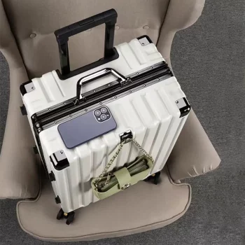 K2533 Aluminum Frame Suitcase Universal Wheel Boarding Rolling Luggage