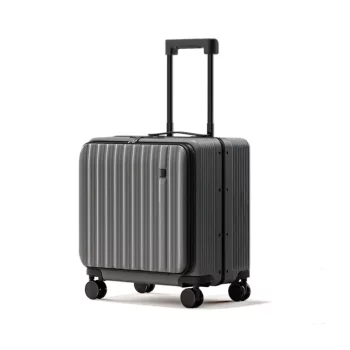 K2313 Front Open Luggage 20Inch Carry On Suitcase Aluminum Frame Spinner Wheels