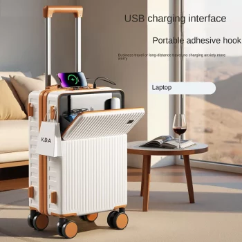K2602 New Suitcase Travel Luggage Front Opening Laptop Bag
