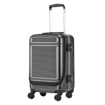 K2561 Front opening boarding case, universal wheel aluminum frame trolley suitcases