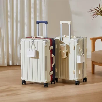 K2174 Luggage Aluminum Frame Color Collision Suitcase Trolley Case