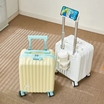 K2133 New 4-Inch Carry-On Suitcase Lightweight Silent Password Lo Travel Lage for Men And Women Faionable Trendy Fabric
