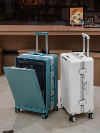 K2514 Mid-Handle Wide Trolley Luggage 20 inch Carrier 24 inch Shock-Resistant PC Trolley Case