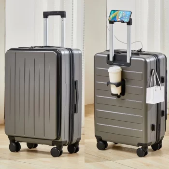 K2131 Luggage 20/24/26 inch |Cup Holder/Waterproof multifunctional Suitcase