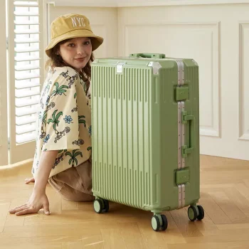 K2251 Fashion Luggage Boys 24 " trolley Aluminum frame Suitcase pull rod box Female 20 carry on password