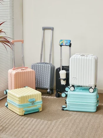 K2379 Carry-on Luggage With Travel Handle Cup Holder Phone Stand Small Suitcase