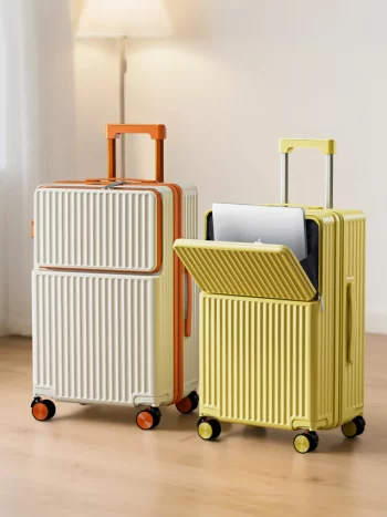 K2539 New Model Luggage 2025 Front Opening 18-inch Carry-on Suitcase