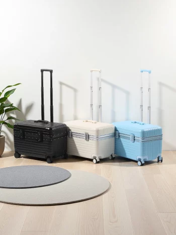 K2579 Alloy Frame Suitcase ABS+PC Material Open Upper Cover Boarding Case