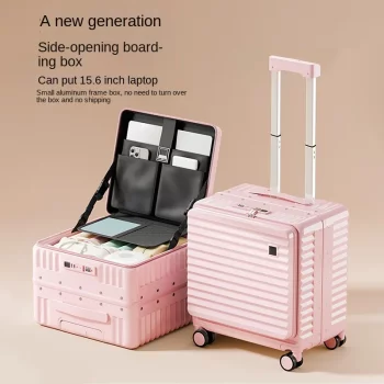 K2477 Side Opening Suitcase 16-20 inch Boarding Travel Luggage