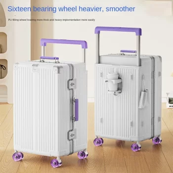 K2508 Wide Handle Suitcase Aluminium Frame Luggage Skate Wheel 20/24/26/28 inch Password Trolley Case