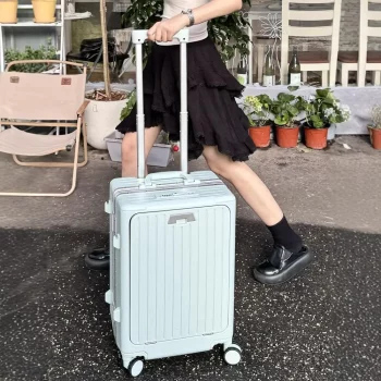 K2517 Women's Aluminum-Frame Front-Opening Luggage with Wheels