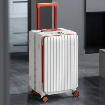 K2411 Side Opening Suitcase with Deep Compartment 2025 New Model Flip-Top Travel Trolley Suitcase