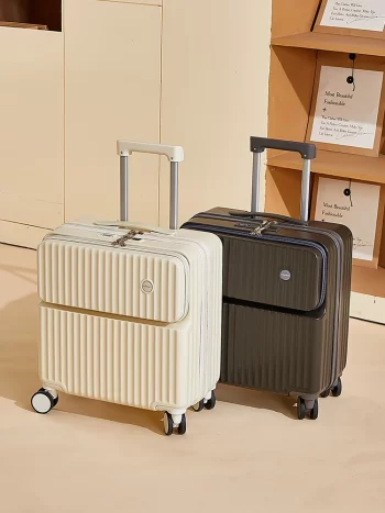 K2202 Small 8-Inch Multi-Functional Carry-On Suitcase with Cup Holder And Password Lo for Children And Women Travel Lage