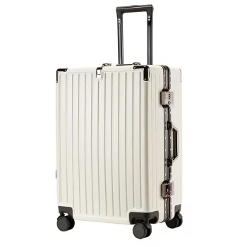 K2183 Aluminium Frame Suitcase with Combination TSA Lock Business Trip Luggage PC Material Carry-on Suitcase