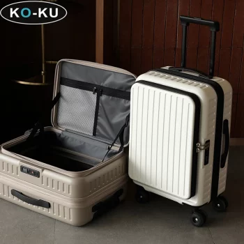 K2212 Front Opening Travel Suitcases 22/26/30 Inch ABS+PC Zipper Expansion Luggage Large Capacity Trolley Case