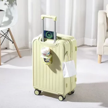 K2320 Luggage female students new small cup holder trolley case rechargeable mother mother password
