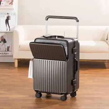 K2433 New Front-Opening 20-Inch Carry-On Suitcase 24-Inch Combination Lock Trolley Case