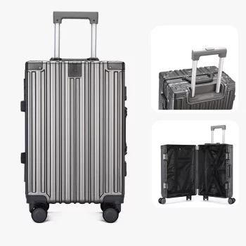 K2105 Women's Suitcase Wear-Resistant 20Inch 22Inch 24Inch Aluminum Frame Boarding Trolley Case