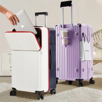 K2332 Five Wheeled 34 Inch Large Capacity Suitcases Travel Front Opening Trolley Case